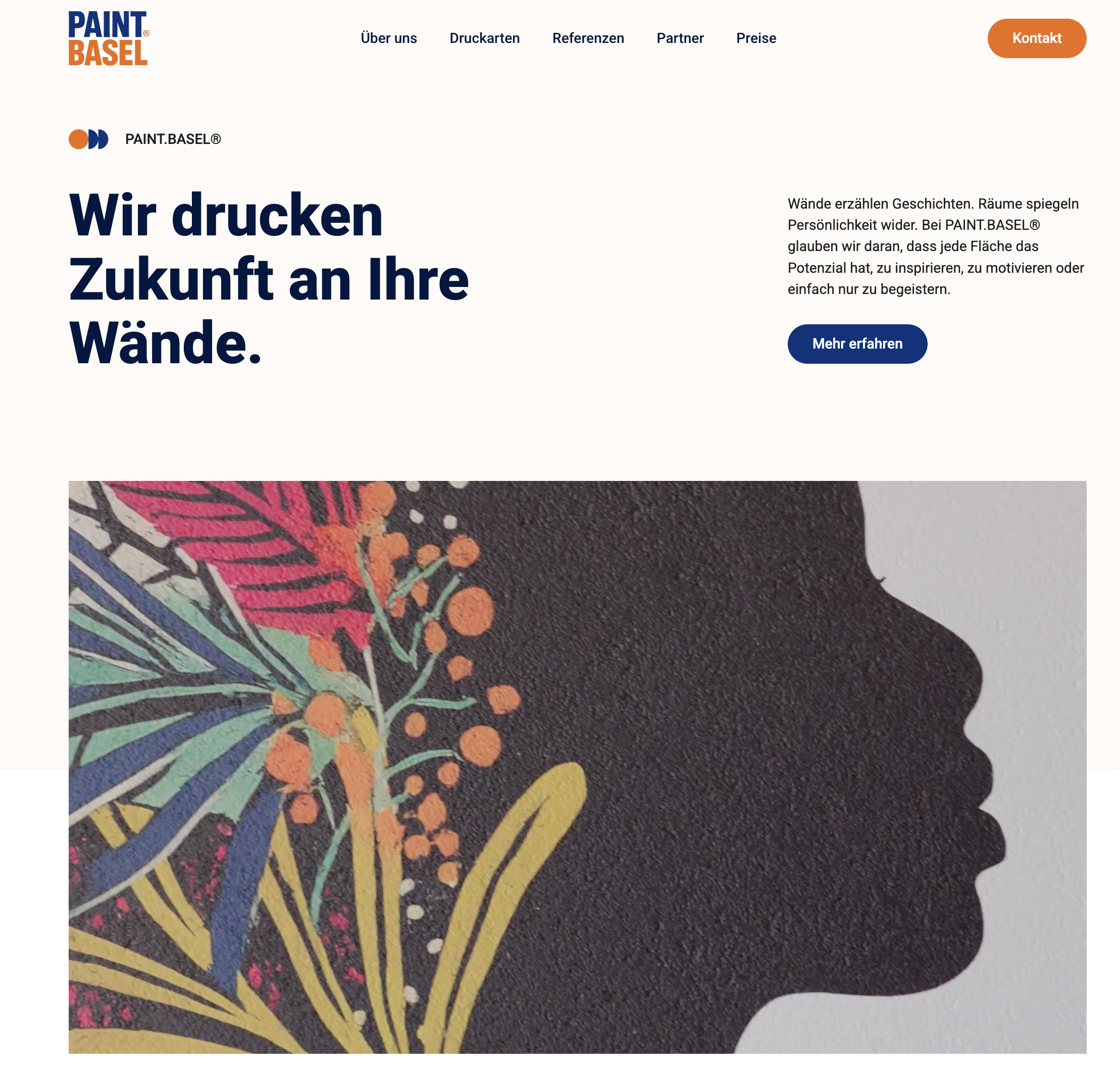 WordPress with Breakdance Website for a Basel Wall Printing Company - View 1