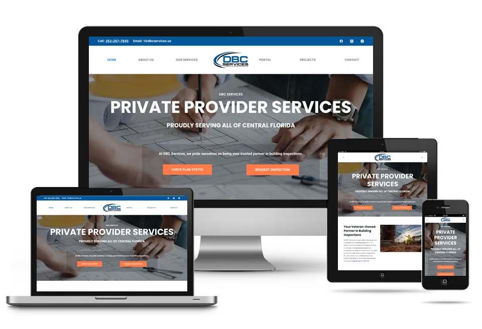 Website Redesign for DBC Services - View 1