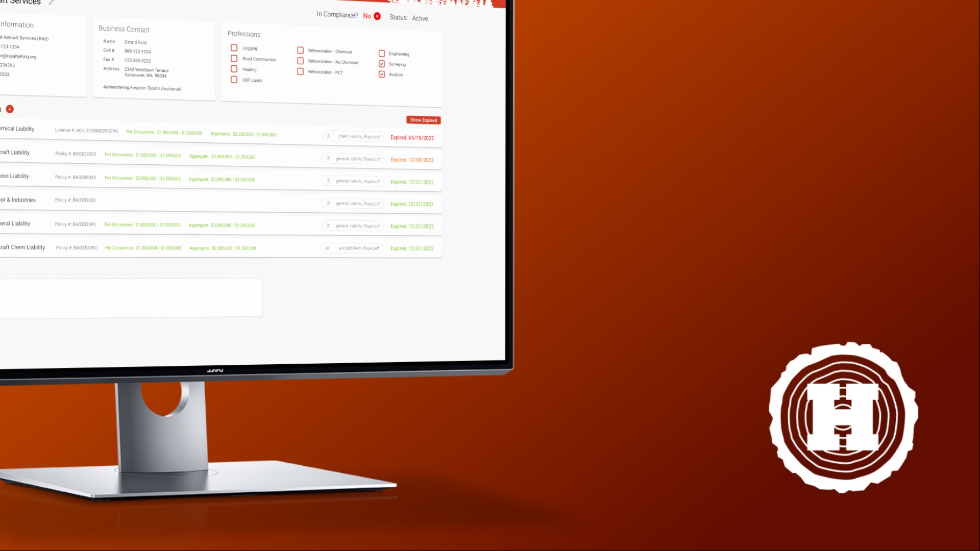 Web App for Tracking Contractor Insurance
