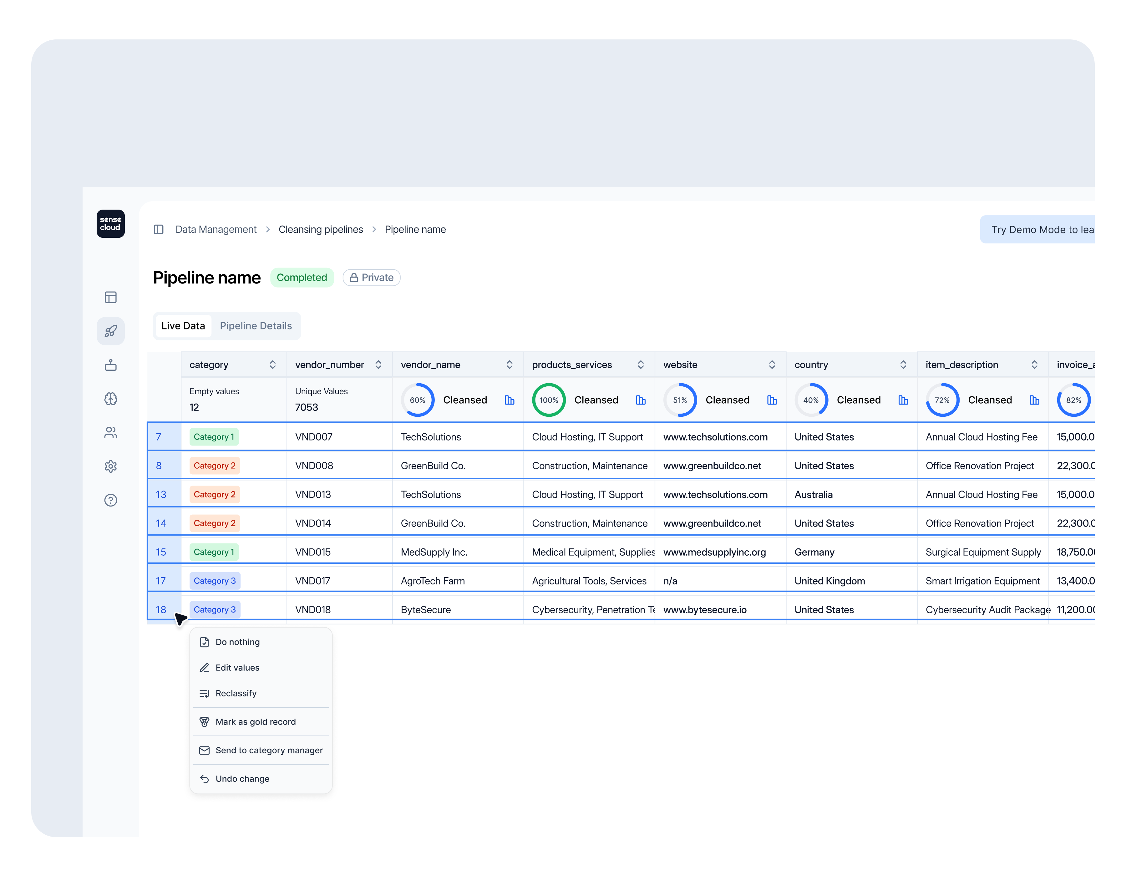 SenseCloud - Web Application UI/UX - View 3