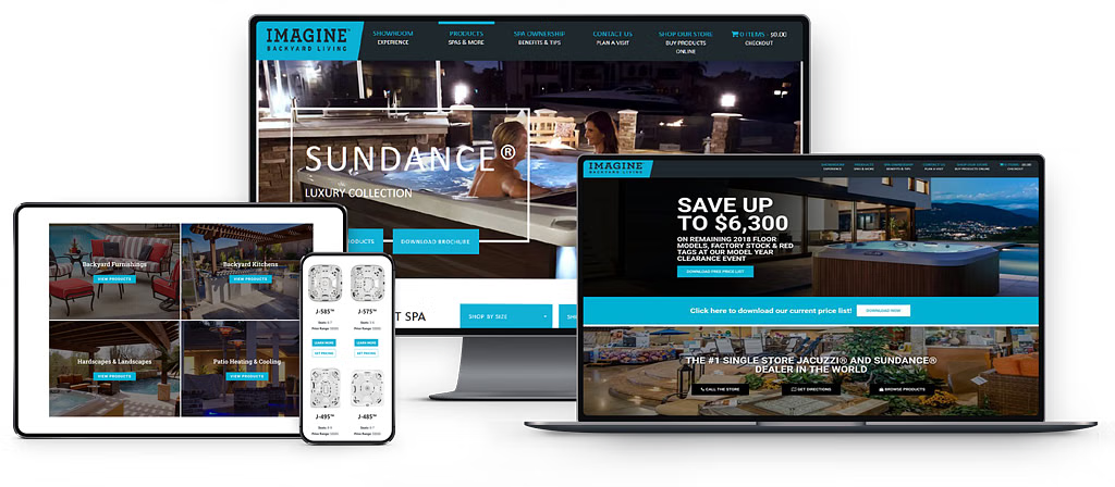 Imagine Backyard Living eCommerce Website - View 1