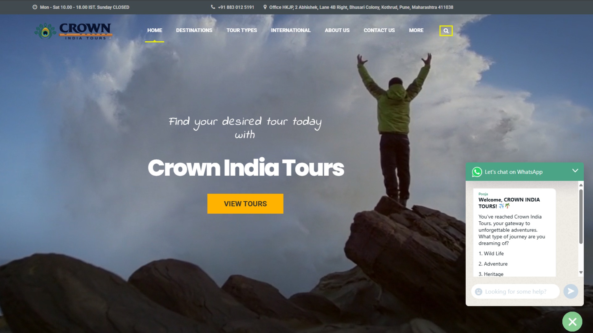 Dynamic Tour & Travel Management Platform for Crown India Tours