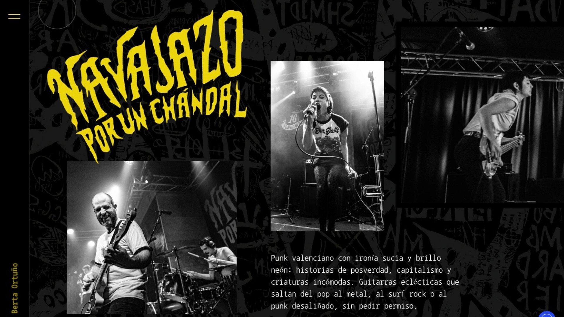 Web design for a Valencian Punk band - Navajazo por un Chándal