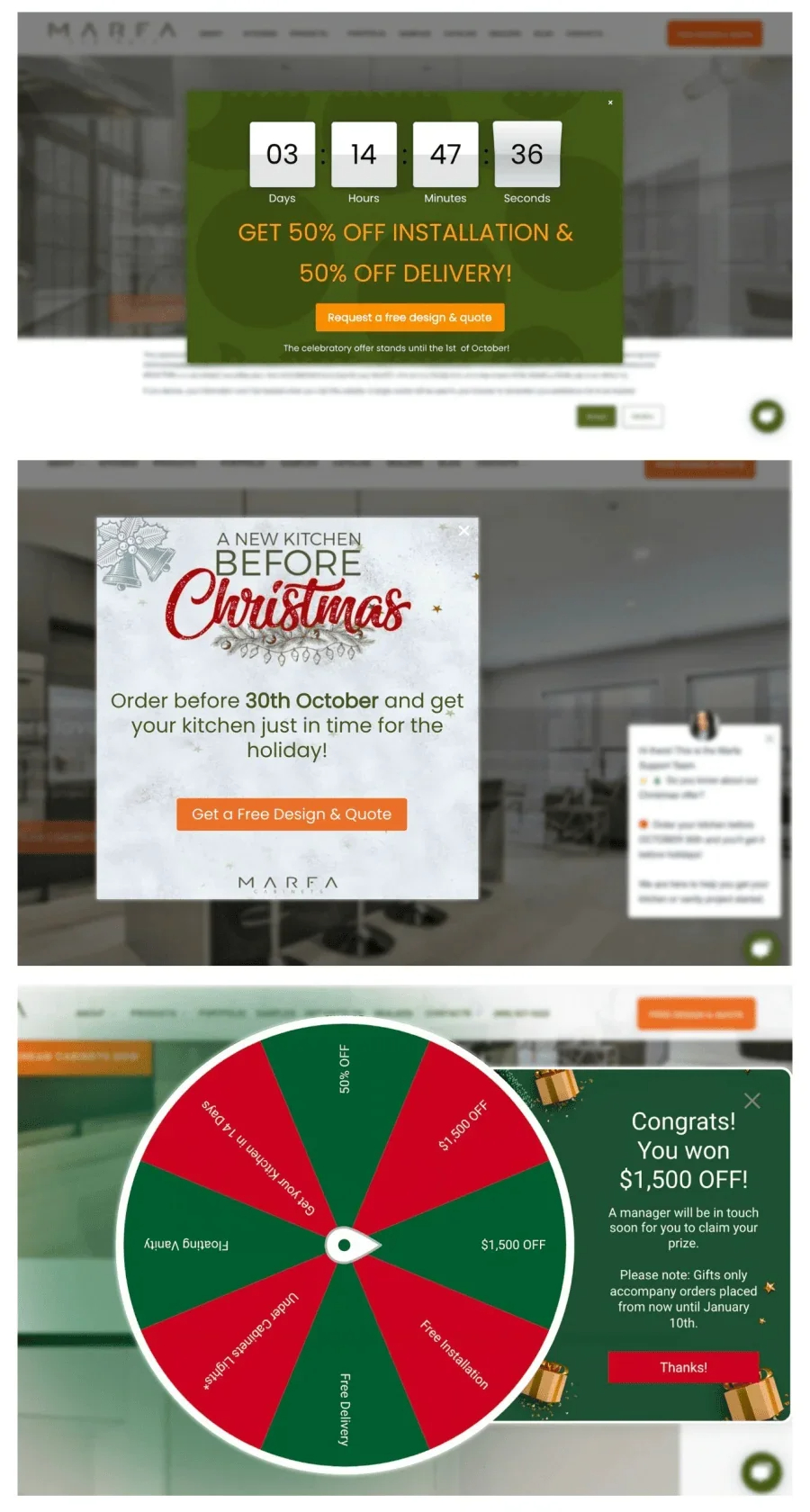 We launched digital marketing for a kitchen and furniture manufacturer, increasing the number of leads 8 times while cutting CPL in half - View 1