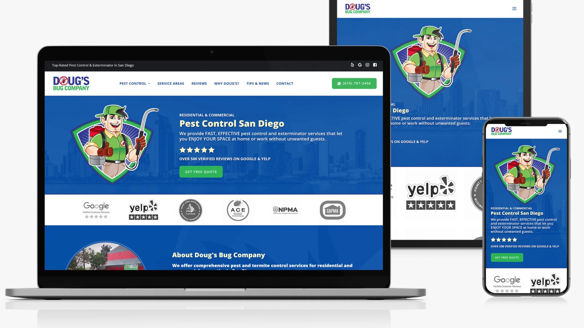 Pest Control Website Design in San Diego - Doug's Bug Company
