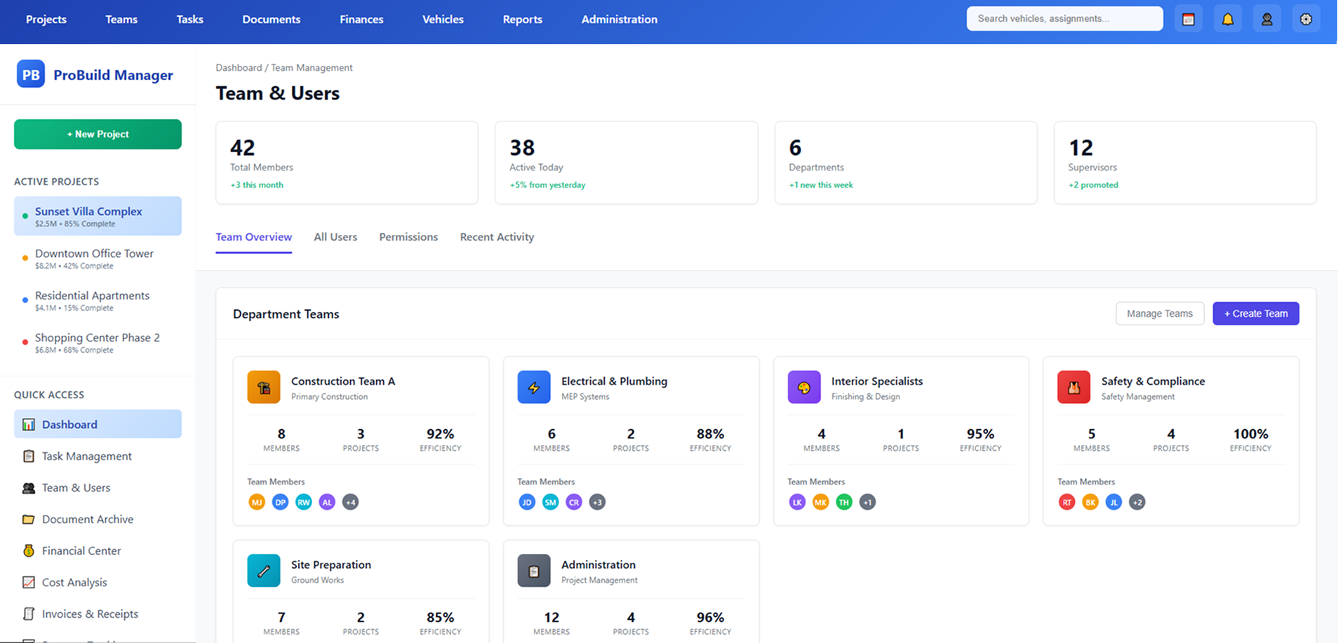 Build Construction ERP and Project Management Software - View 1