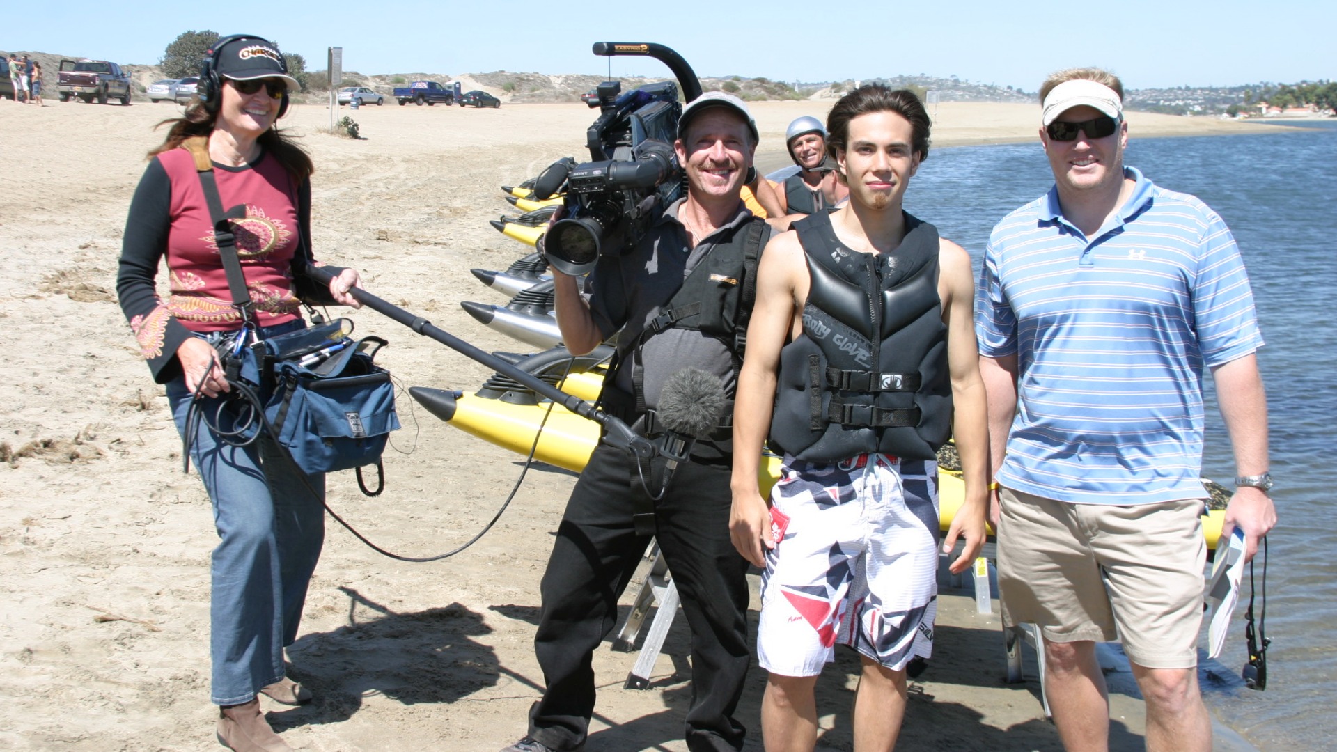 Apolo Ohno video shoot in San Diego for a Jet Surfboard company