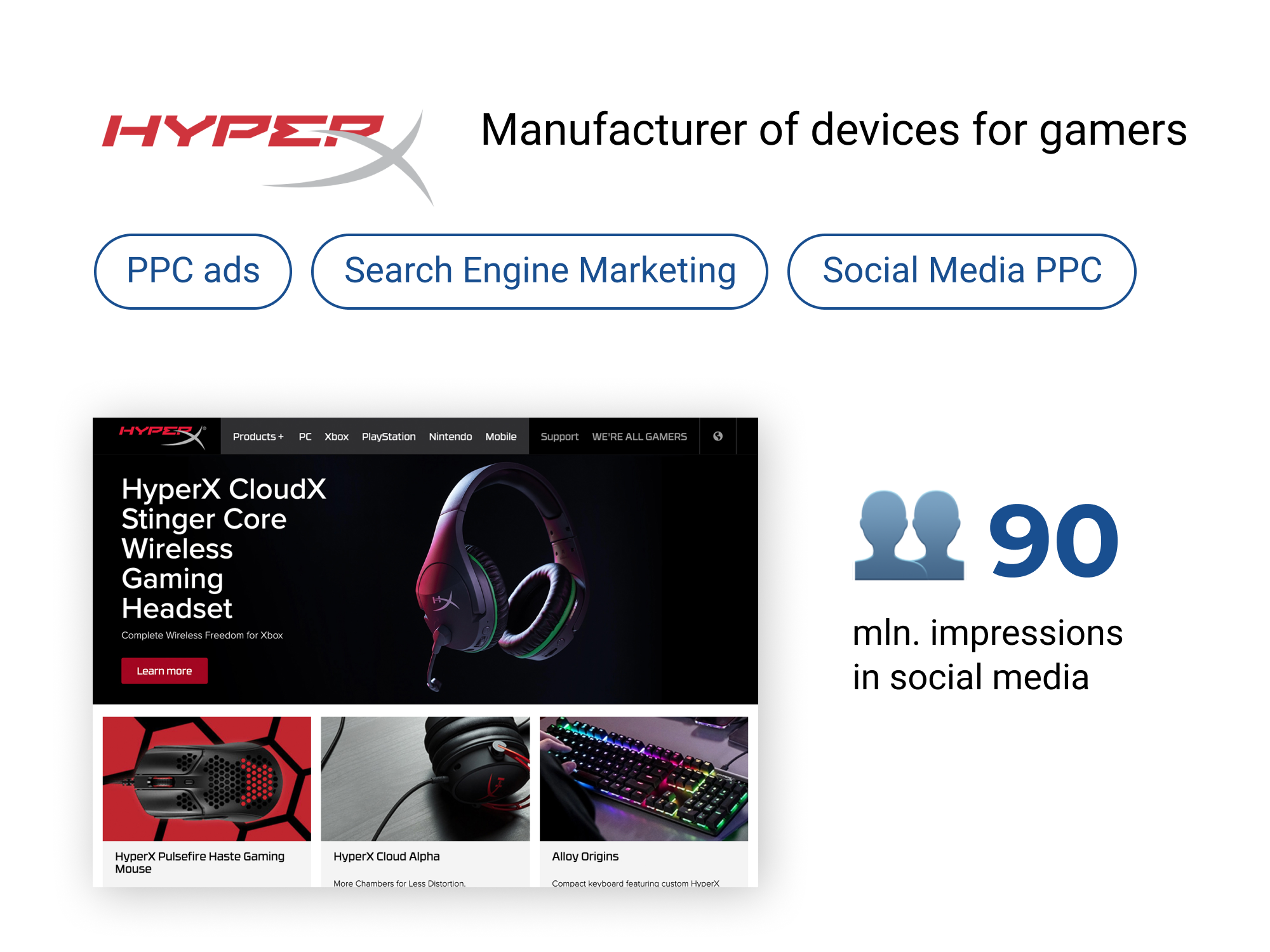 Web Analytics for Manufacturer of gamers devices - View 1