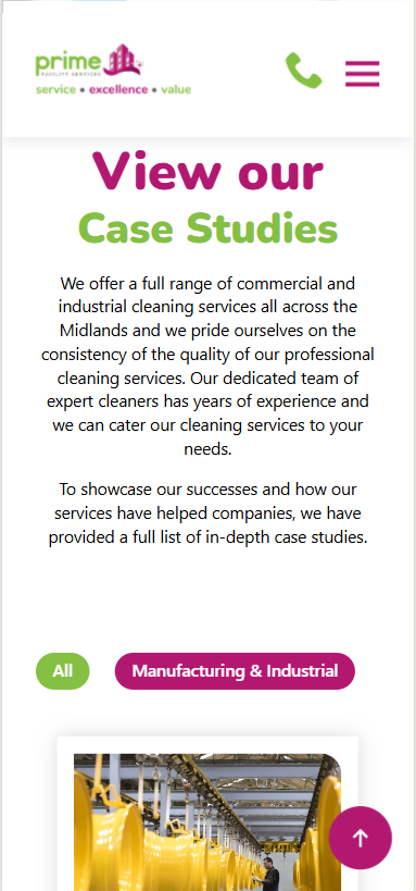 Search Marketing & Website Design for Prime Facility Services - View 1