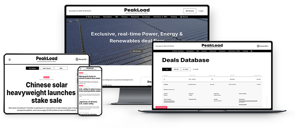 PeakLoad Web Application - View 1