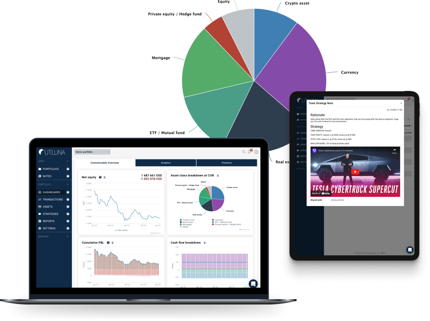 Investment portfolio monitoring SaaS - View 1