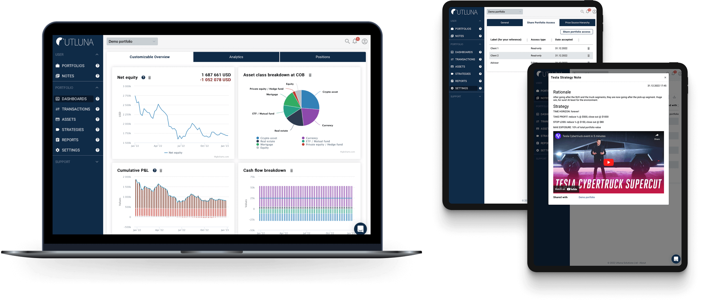 Investment portfolio monitoring SaaS - View 2