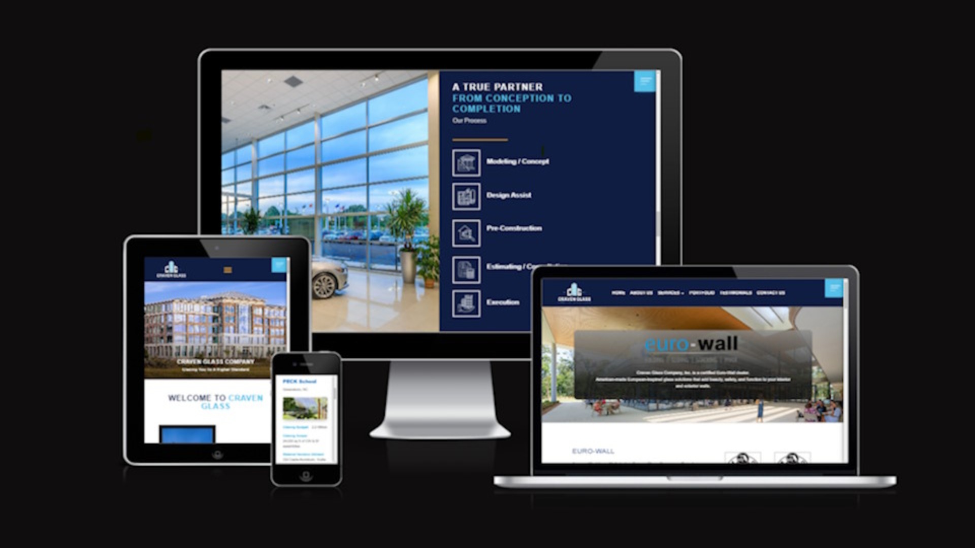 Craven Glass Company Website Design and Branding