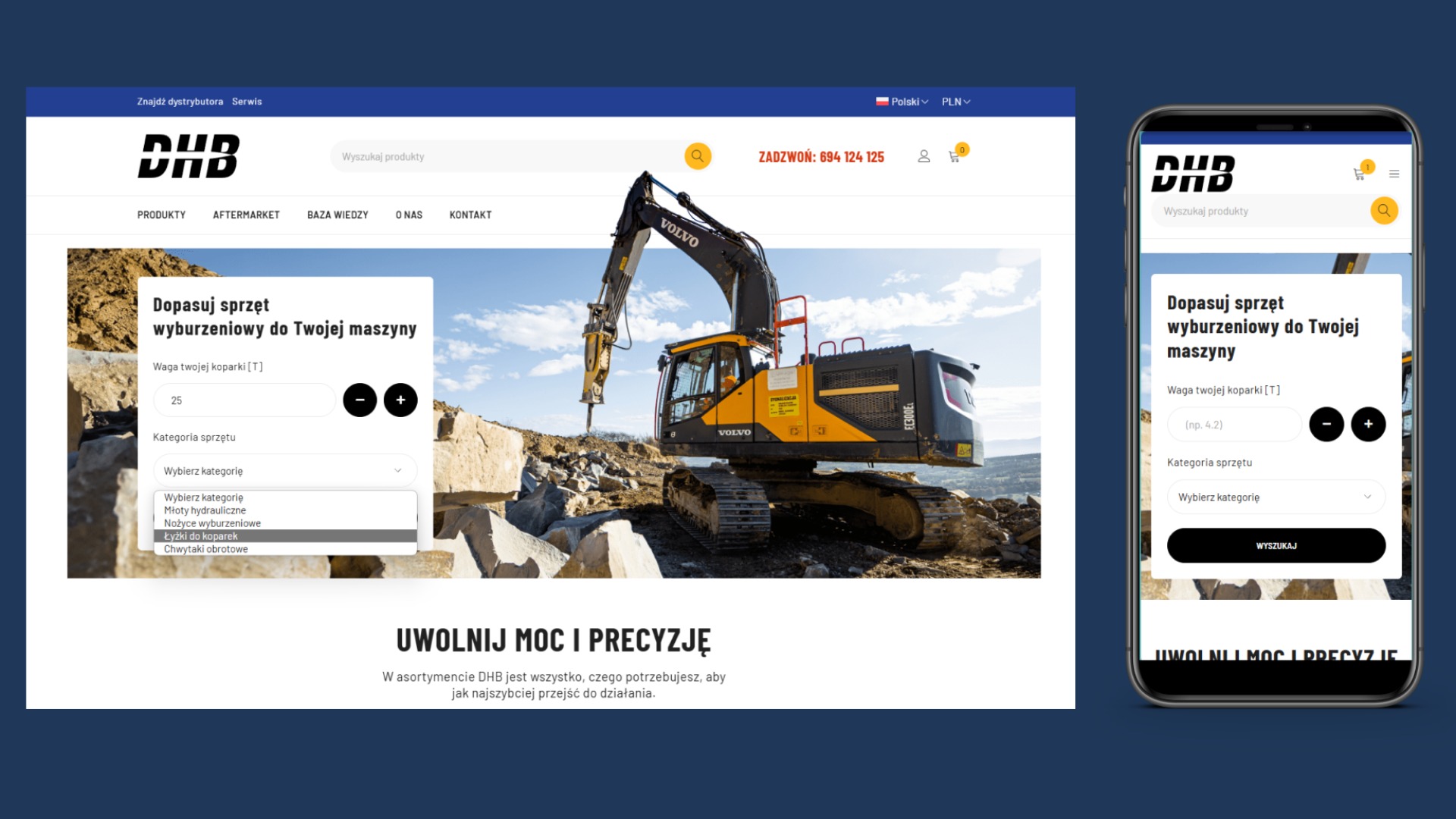 Online store for demolition equipment
