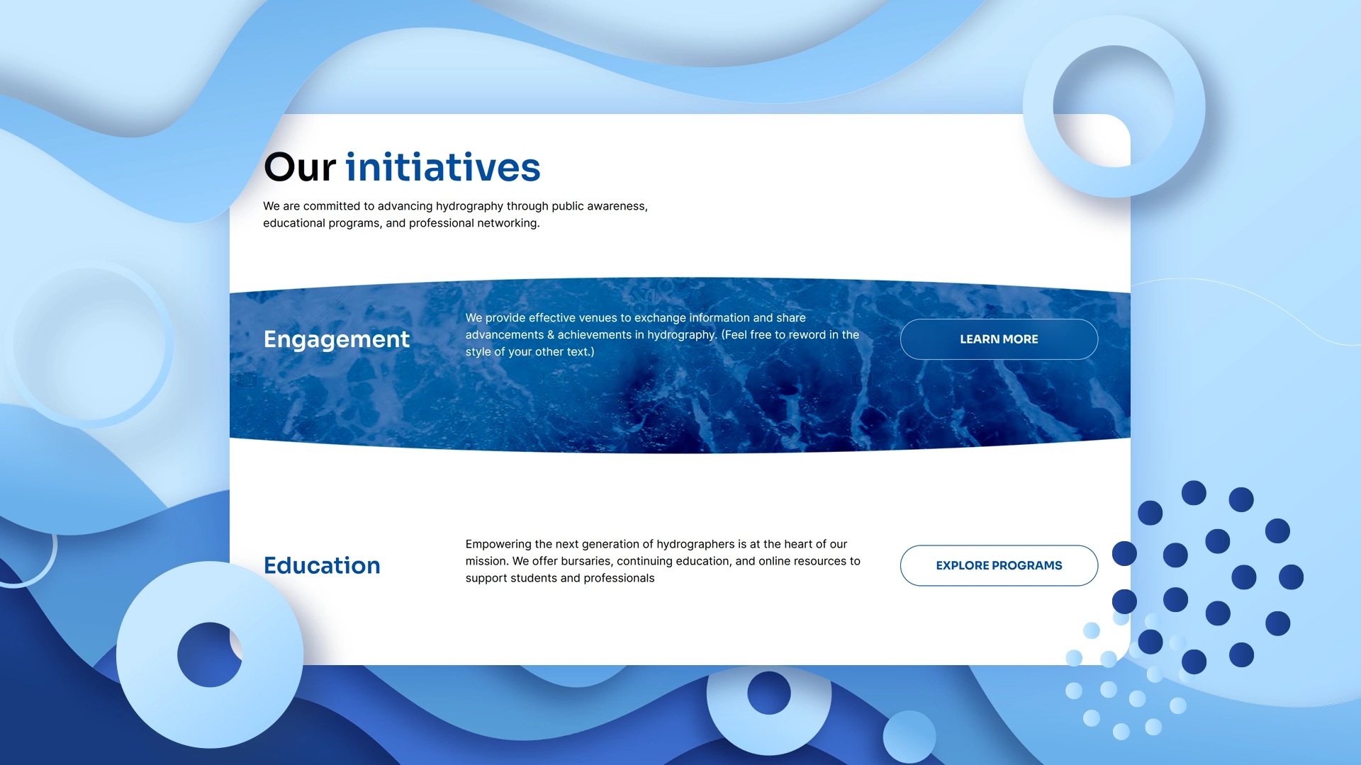Canadian Hydrography Association Website Redesign - View 2