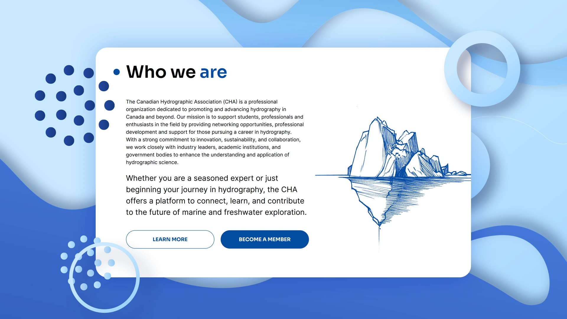 Canadian Hydrography Association Website Redesign - View 1
