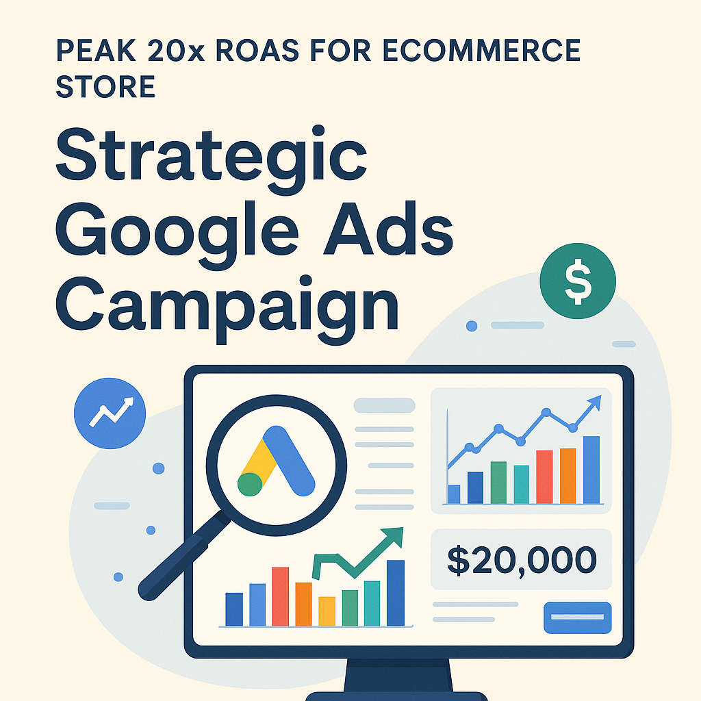 Peak 20x ROAS for eCommerce Store – Strategic Google Ads Campaigan - View 1