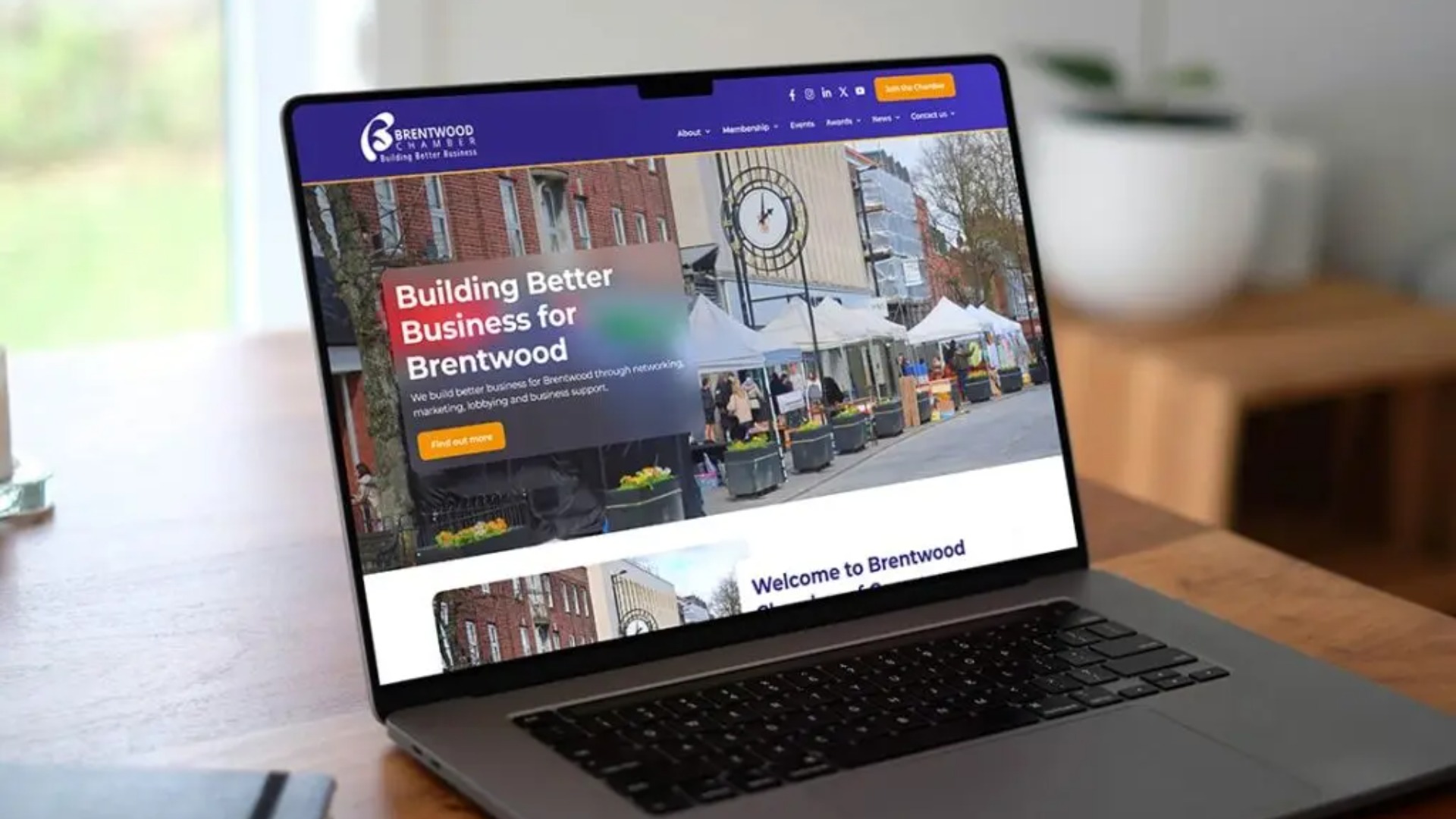 Modern website redesign for Brentwood Chamber of Commerce