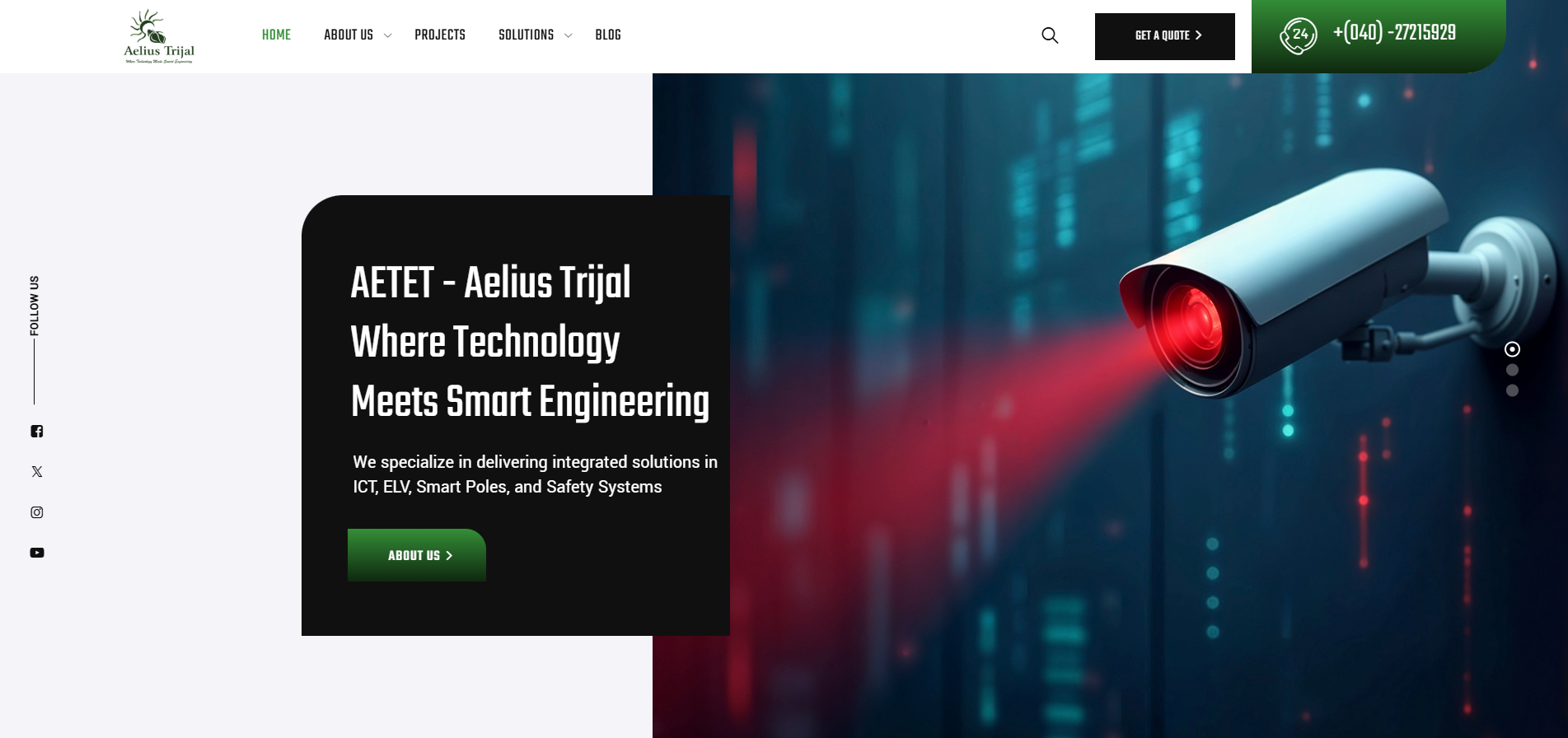 AETET – Smart Infrastructure & Surveillance Platform - View 1