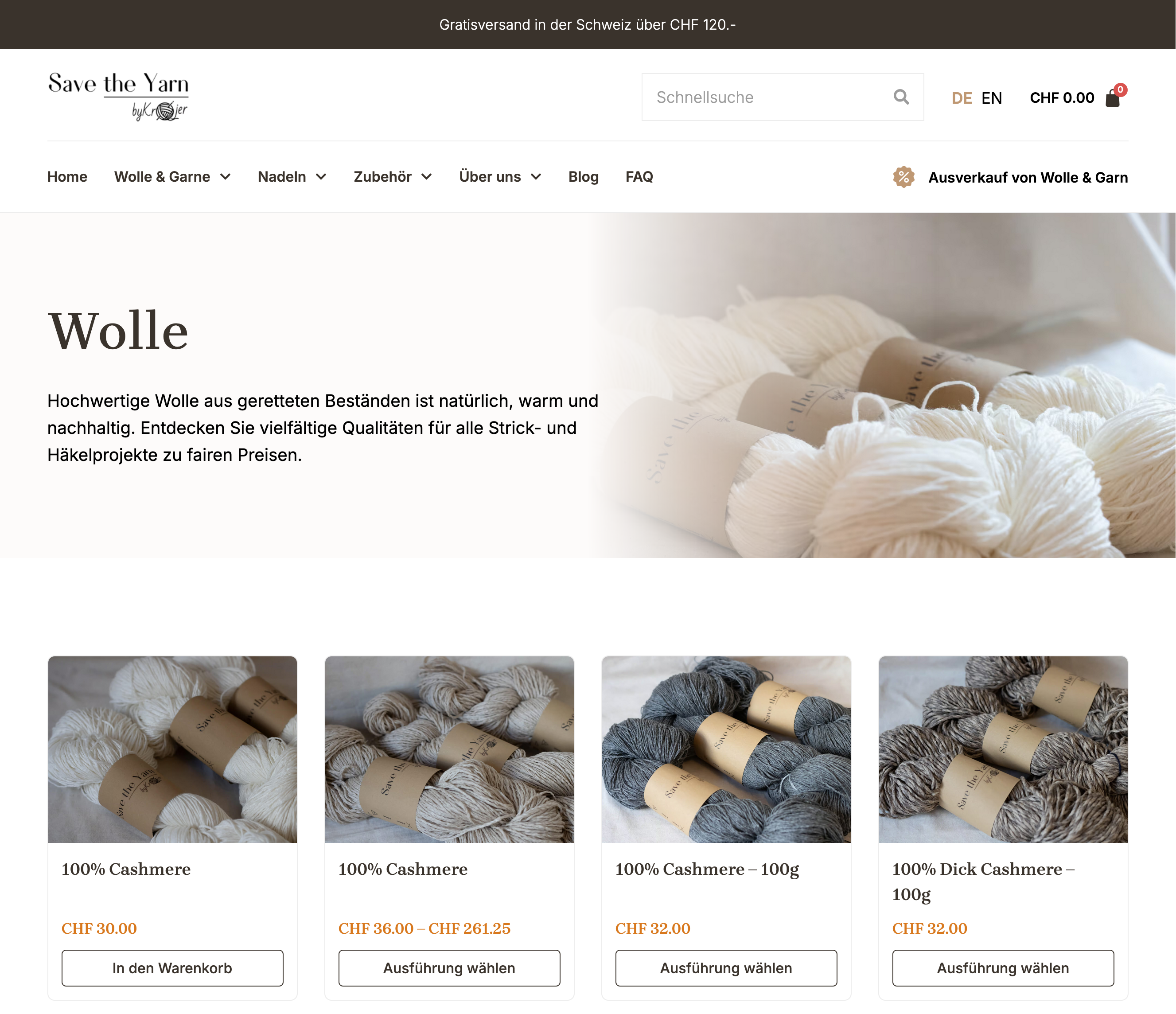 Save the Yarn Online Shop - View 1