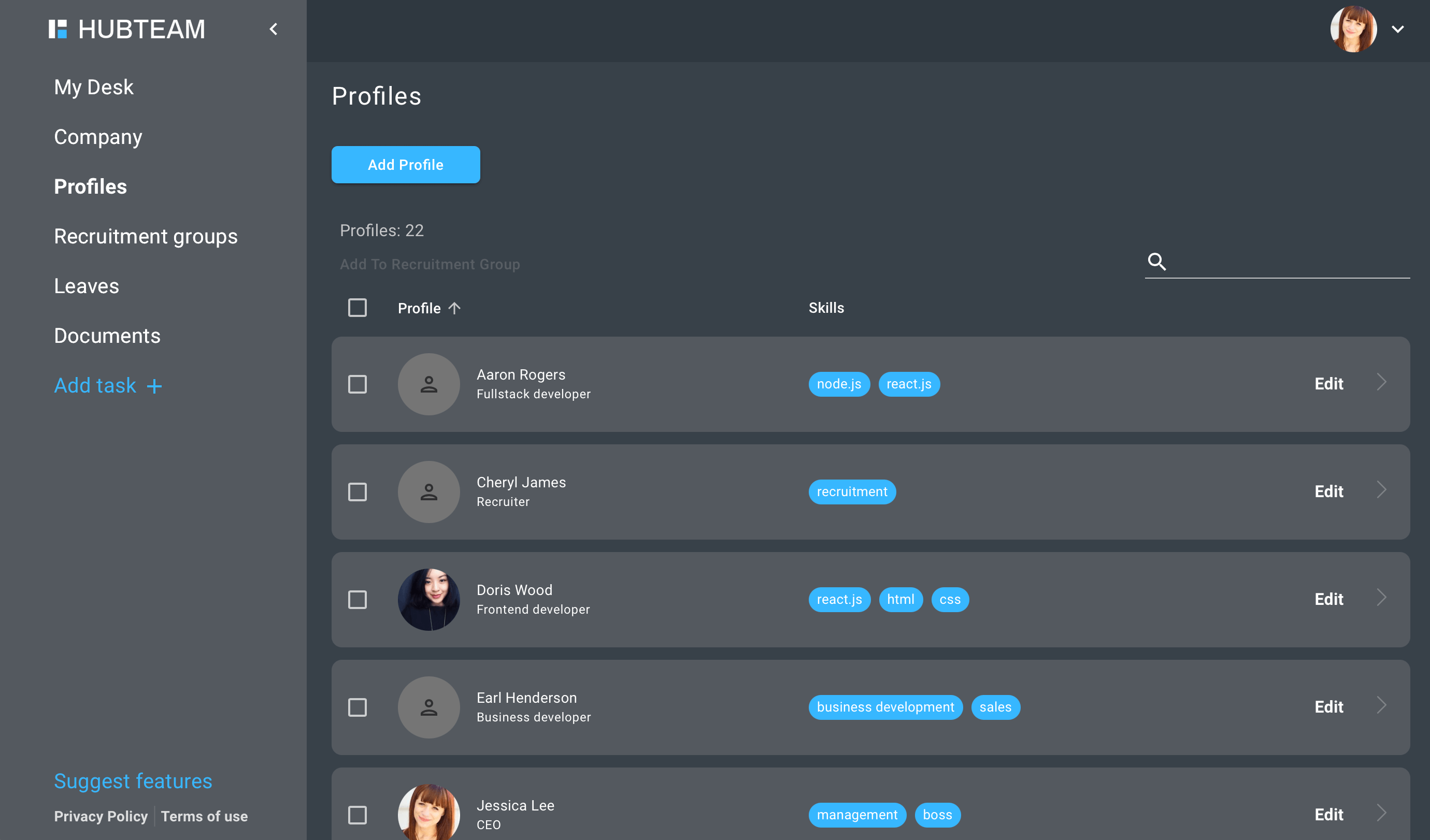 HR & Recruitment SaaS platform - View 3
