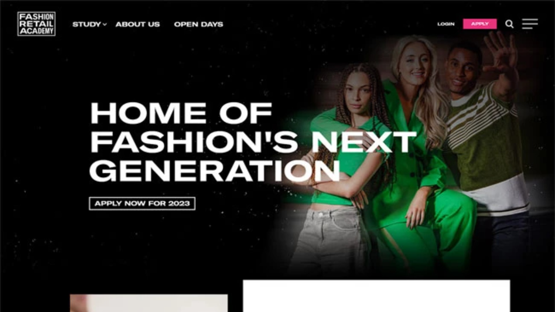 Umbraco application portal Fashion Retail Academy
