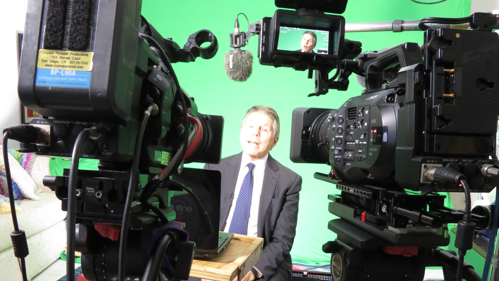 Green screen 2 4K camera shoot in our studio in San Diego, California