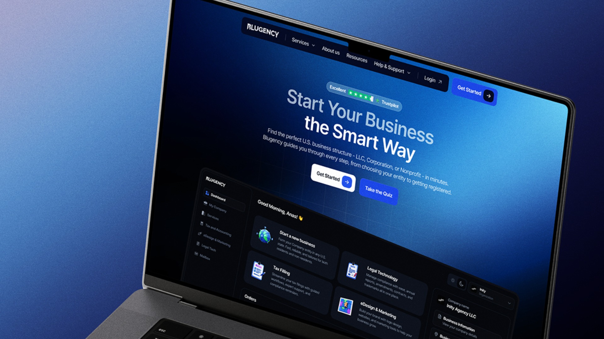 Blugency - Website Design