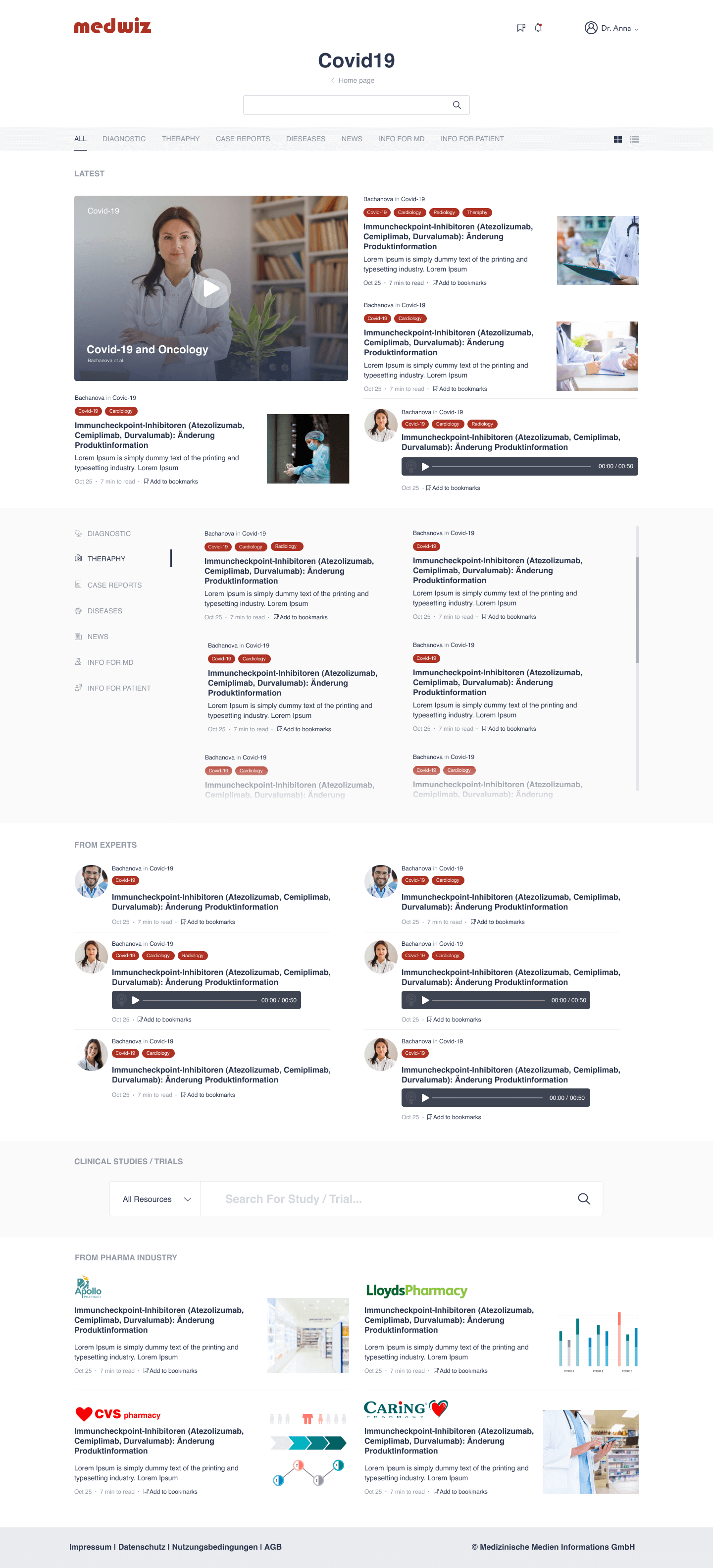 Medical information distribution platform - View 2