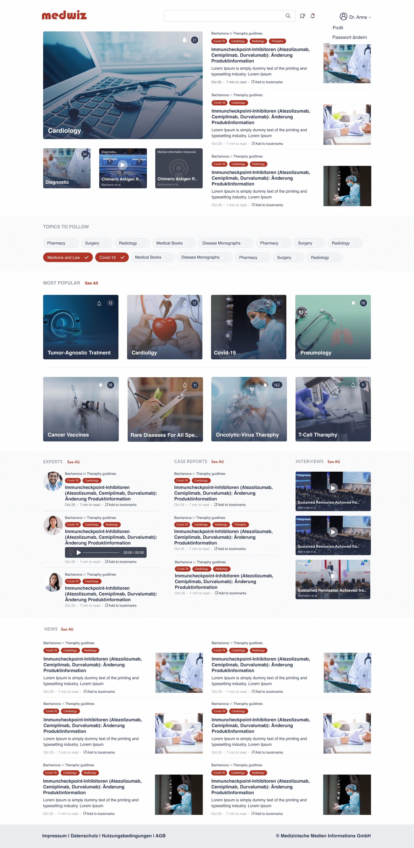 Medical information distribution platform - View 1