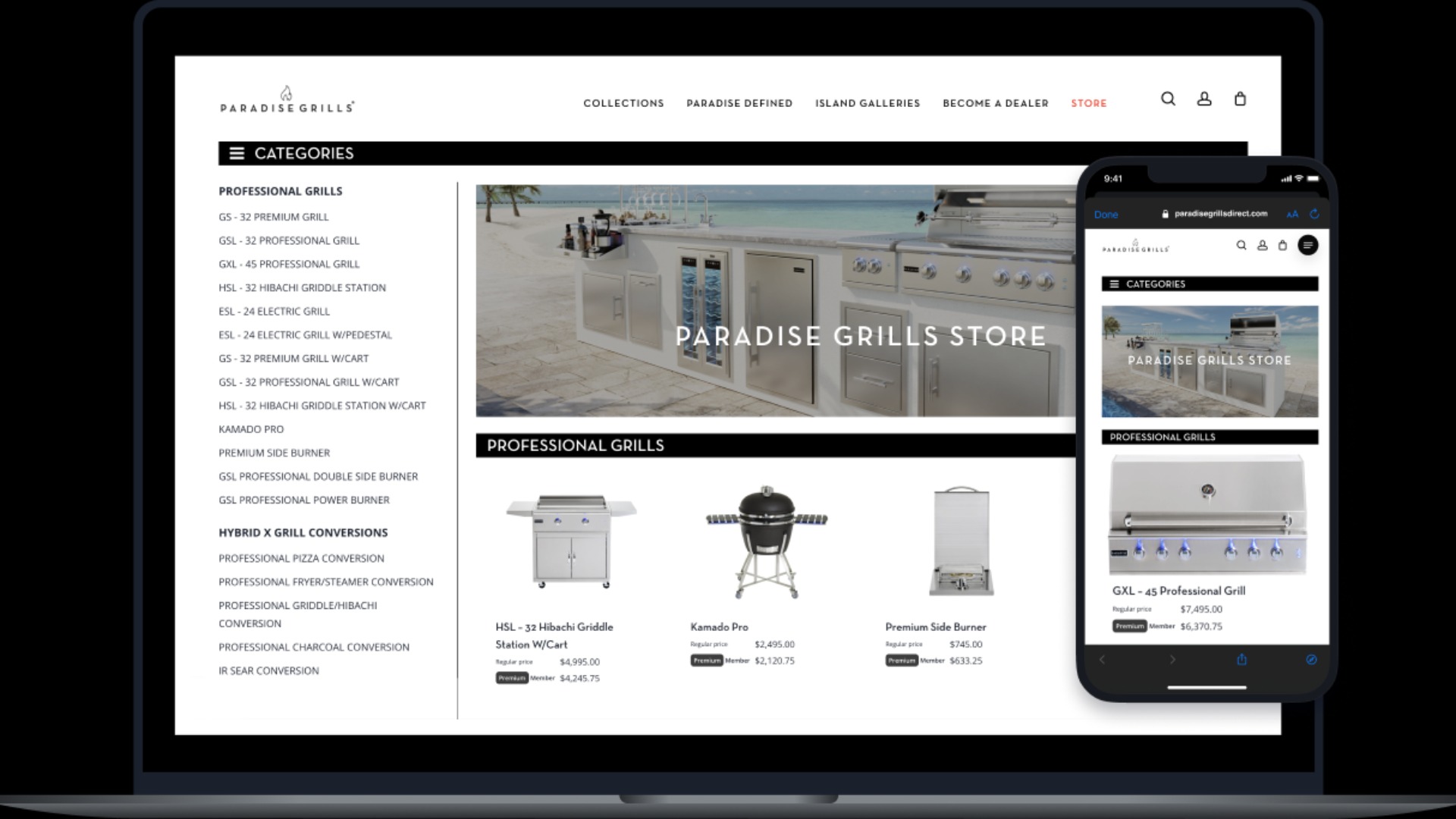 Paradise Grills - premier manufacturer of luxury outdoor kitchen and grill islands 