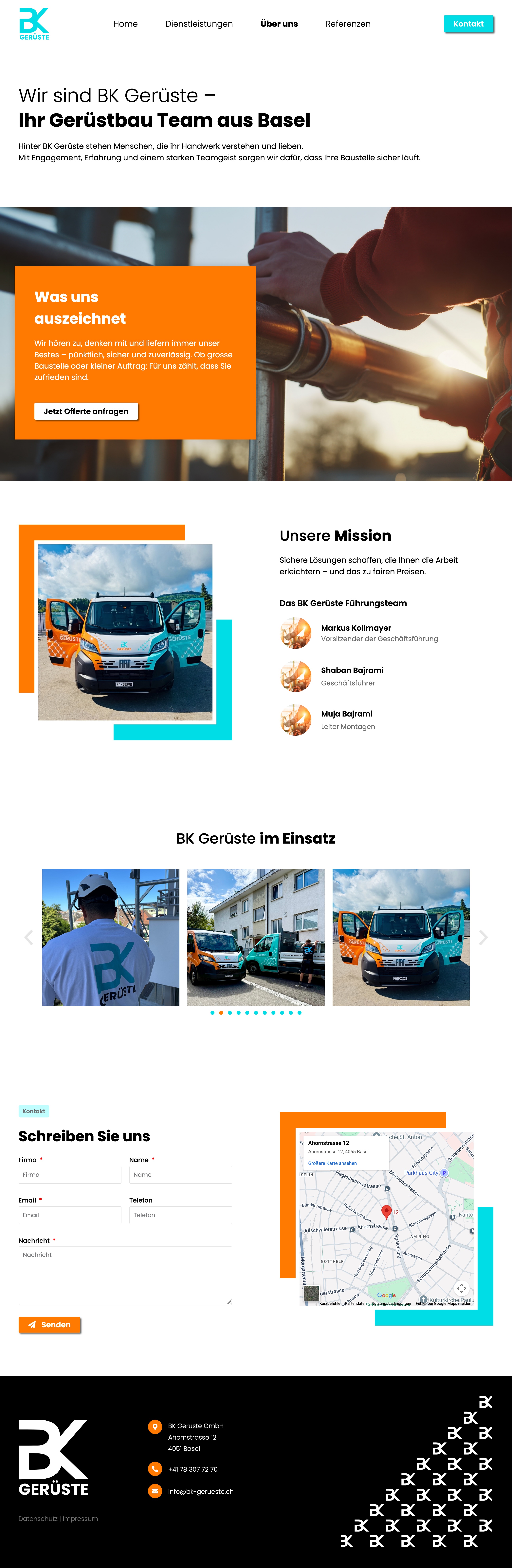 BK Gerüste Website - View 1