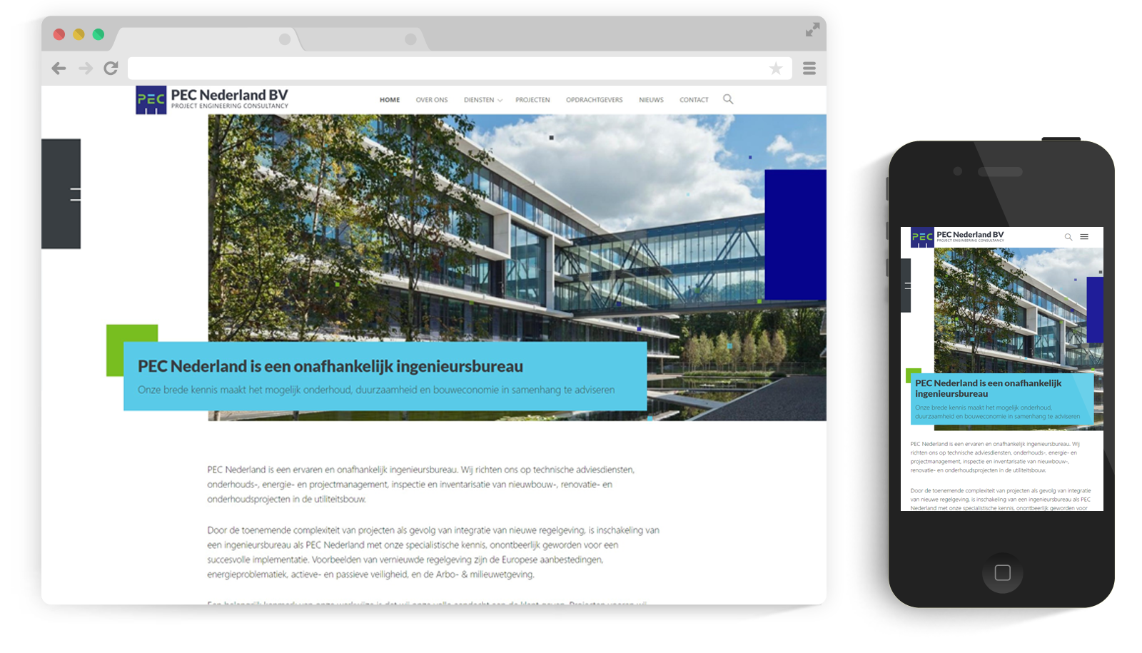 PEC Nederland / Huisstijl en maatwerk WordPress website - View 3