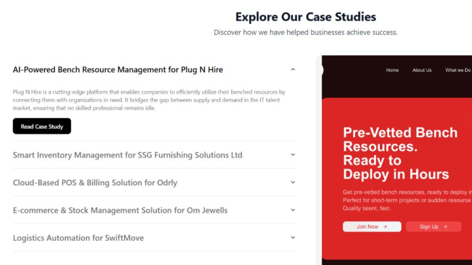 Case Studies Showcase – AI-Powered Bench Resource Management for Plug N Hire