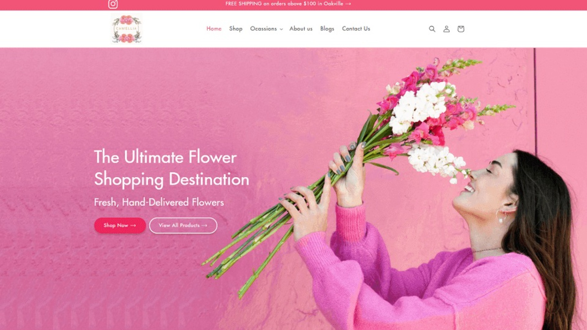 Shopify eCommerce Website for a Floral Shop